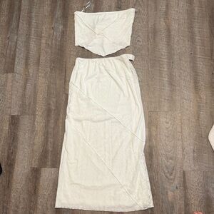 Women’s two piece top and skirt
